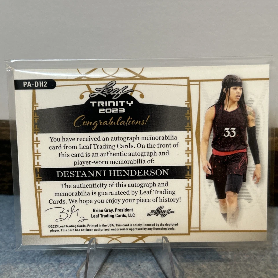 2022-23 TrinityLeaf DESTANNI HENDERSON Gold Leaf Auto 2/75 - Image 2 of 4