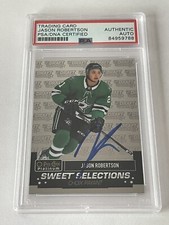 Jason Robertson Signed OPC Platinum Sweet Selections IP Card Slabbed PSA DNA a