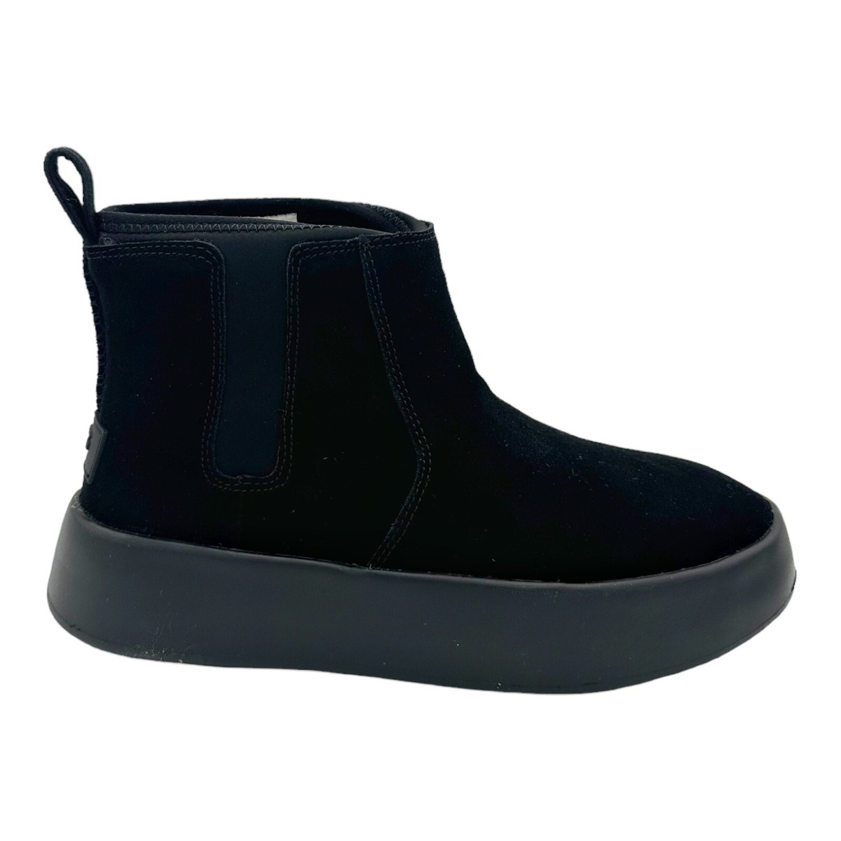 UGG CLASSIC BOOM BOOTIE BLACK SUEDE SHEEPSKIN WOMEN'S SIZE US