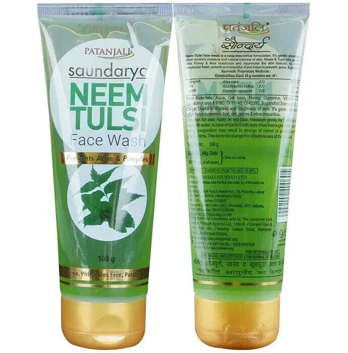 Lavagem facial Patanjali Ayurveda Saundraya Neem & Tulsi - Imagem 2 de 3