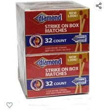 Greenlight Diamond Strike On Box Small Wooden Penny Kitchen Matches 320 Count