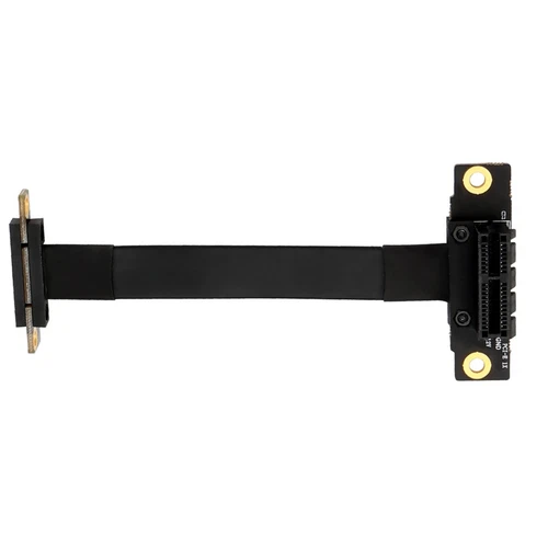 PCIE X1 Riser Cable Dual 90° Right Angle PCIe 3.0 x1 to x1 Extension Cable V