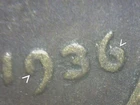 1936 LINCOLN CENT DDO #1  GRADES FINE    W41