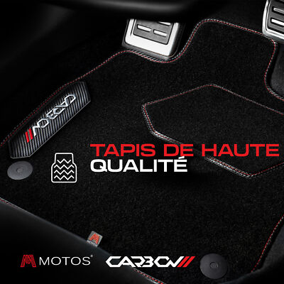 J&J AUTOMOTIVE | Tapis De Sol Noir Velours sur Mesure pour Spark 2009-2015 4 pcs Ajustement Précis Base Antidérapante Renforcée dans la Zone de la Pédale Avant et Arrière avec Attaches