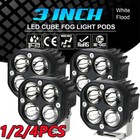 3 Inch LED Work Light 12V 24V Spot Flood Reverse Lamp Offroad Car Truck Boat