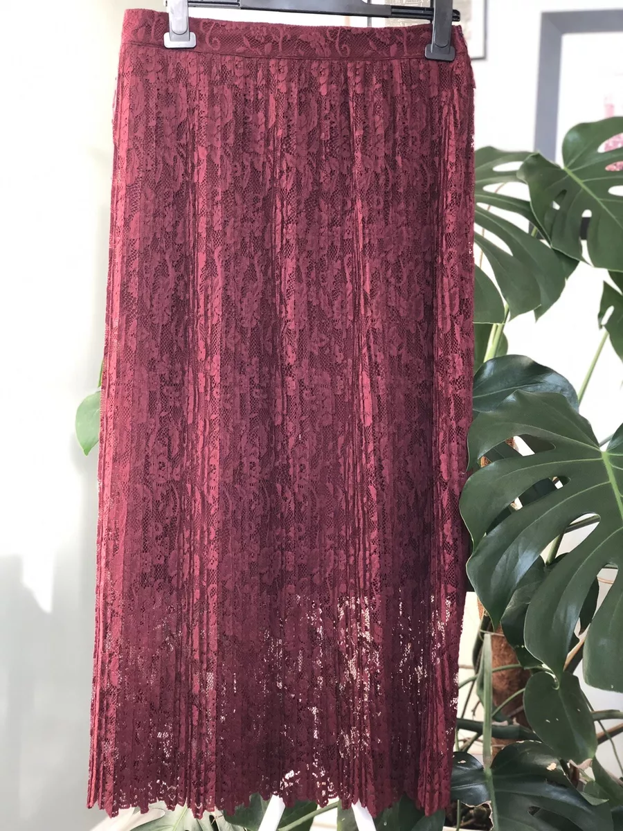 Burgundy clearance skirt overlay