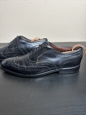 Allen Edmonds Shoes McAllister Wingtip Oxford 9 B Black Derby Allen Edmonds Shoes McAllister Wingtip Oxford 9 B Black Derby