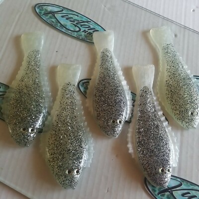   Kustom Kraft BADDAB Soft Plastic 7'' Sanddab S & P Pearl Lingcod Lure Bait 5 Pk