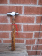 1950s Vintage 12 oz. Head x 12" L  UNMARKED   Small Ball Peen Hammer USA
