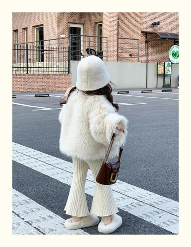 New Girls Plush Children Clothing Versatile Furs Cotton Fashion Warm Outerwear - Picture 10 of 26