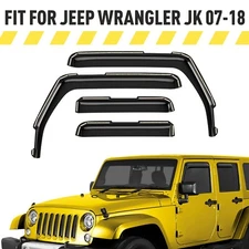 Rain Guards Vent Visors Shade for 2007-2018 Jeep Wrangler JK