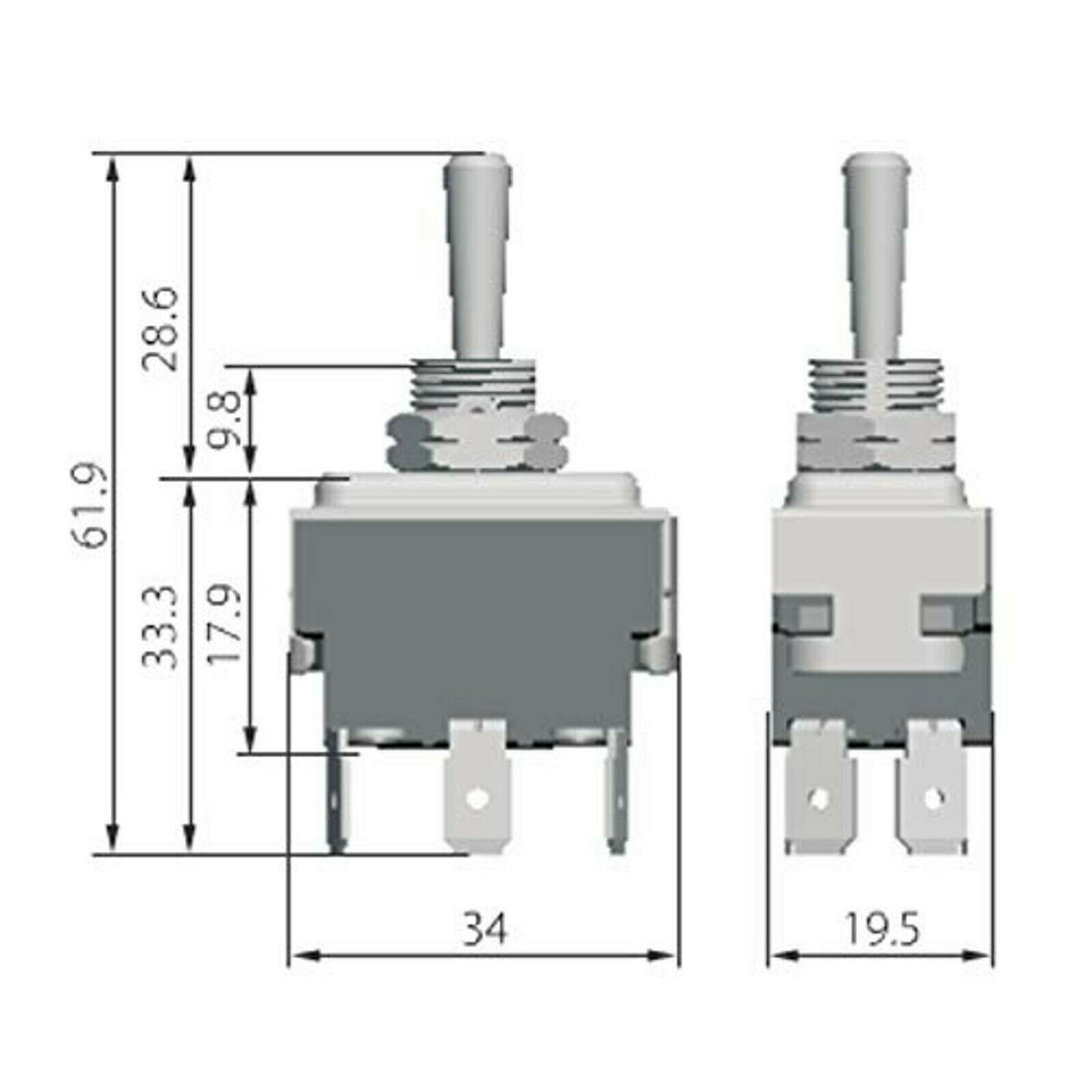 Toggle Switch for Husky Brute HT87452 HB3000 HB4500 Electric Trailer