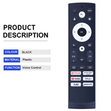 1x Nuevo Android TV Control Remoto y Control por Voz para Hisense TV REF3M90H
