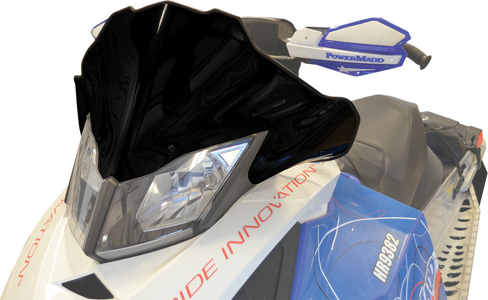 Powermadd Windshield 12in Black 08-16 SKI-DOO SUMMIT XP MX-Z MX-ZX