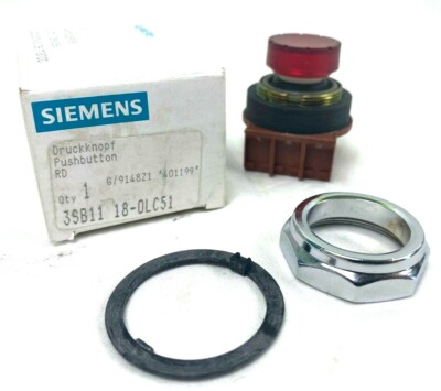 Siemens Push Button Red 3SB11 18-OLC51 16/22/30mm New in Box