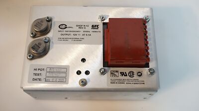 HAMMOND GFC GLOBAL GHOF-12 VOLT 5.1A DC POWER SUPPLY|100/120/220/240V AC IN||12V