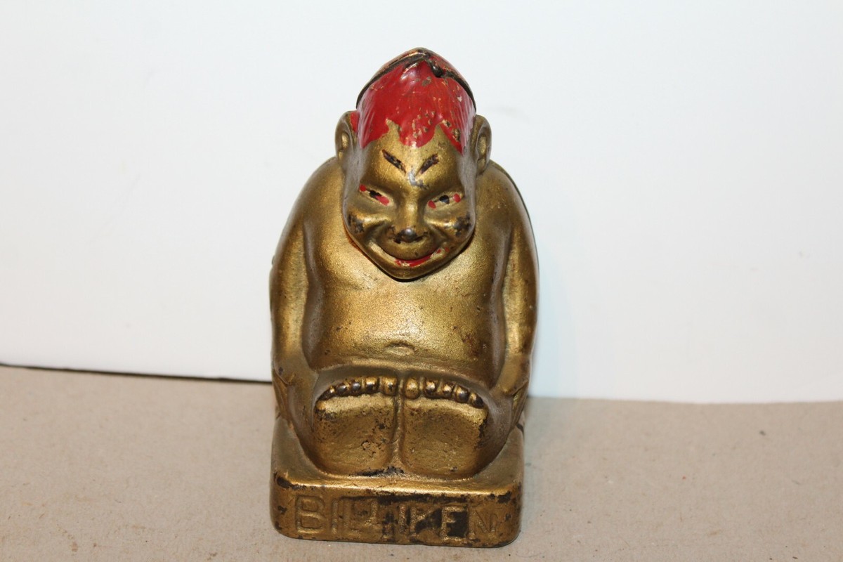 VINTAGE EARLY 1900's A.C. WILLIAMS BILLIKEN CAST IRON GOOD LUCK