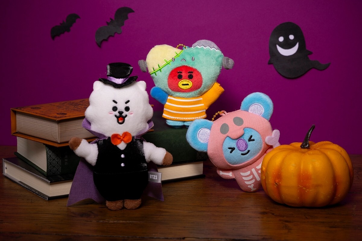 BTS BT21 Halloween Complete Set 7 Plush Mascot Chain Line