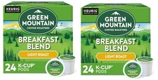 𝑲𝒆𝒖𝒓𝒊𝒈 𝑲-𝒄𝒖𝒑𝒔 Green Mountain Breakfast Blend Coffee 48 Count
