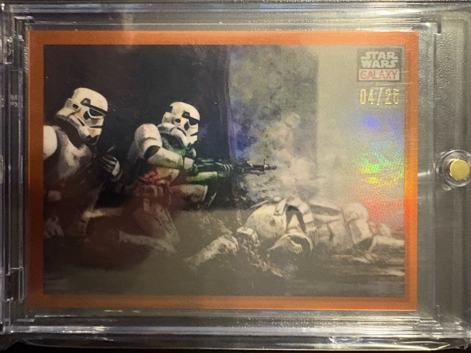 2023 Topps Chrome Star Wars Galaxy #94 Pinned Down Orange Refractor #’d 4/25