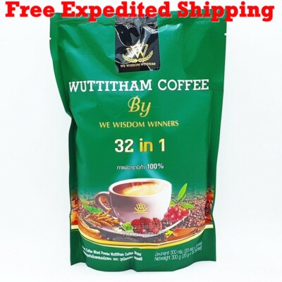 6X Wuttitham Coffee Healthy Instant Coffee 32in1 Natural Herb Weight Control