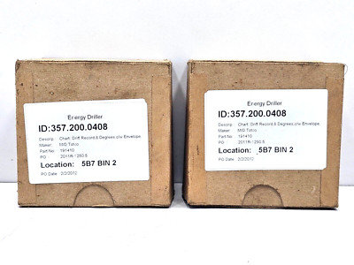 8 DEGREE CHART PAPER FOR DRIFT RECORDER MD TOTCO 191410 LOT OF 2 BOX (1 BOX 100)