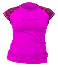 Akona Short Sleeve Women's Rash Guard Scuba Diving, Snorkeling, Magenta
