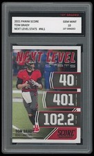 TOM BRADY 2021 PANINI SCORE NEXT LEVEL STATS 1ST GRADED 10 FOOTBALL CARD NFL