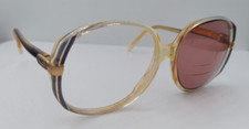 Vintage Diane Von Furstenberg Bewitched Brown Gray Oval Sunglasses FRAMES ONLY