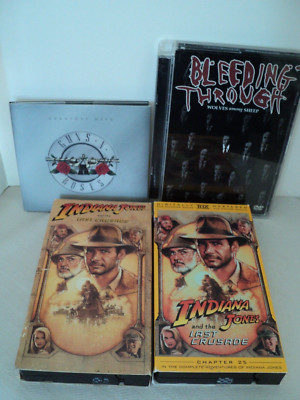 Music/ Movie -C.D.,D.V.D.,V.H.S. Lot-4 Items