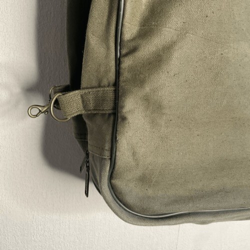VTG JEEP Wrangler Canvas Travel Equipment Garment Bag Men Size L Army Green/Tan - Picture 4 of 11