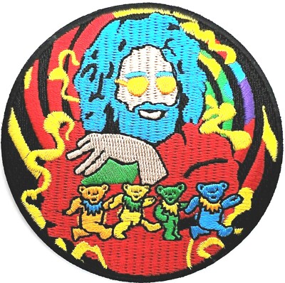Grateful Dead Jerry & the Bears Embroide Iron on Patch Applique
