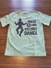 The Children's Place T-shirt Size 7-8 "press A for Victory Dance"