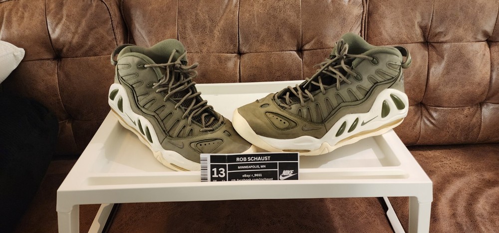 Nike Air More Uptempo 97 Olive Sneakers in Size 13