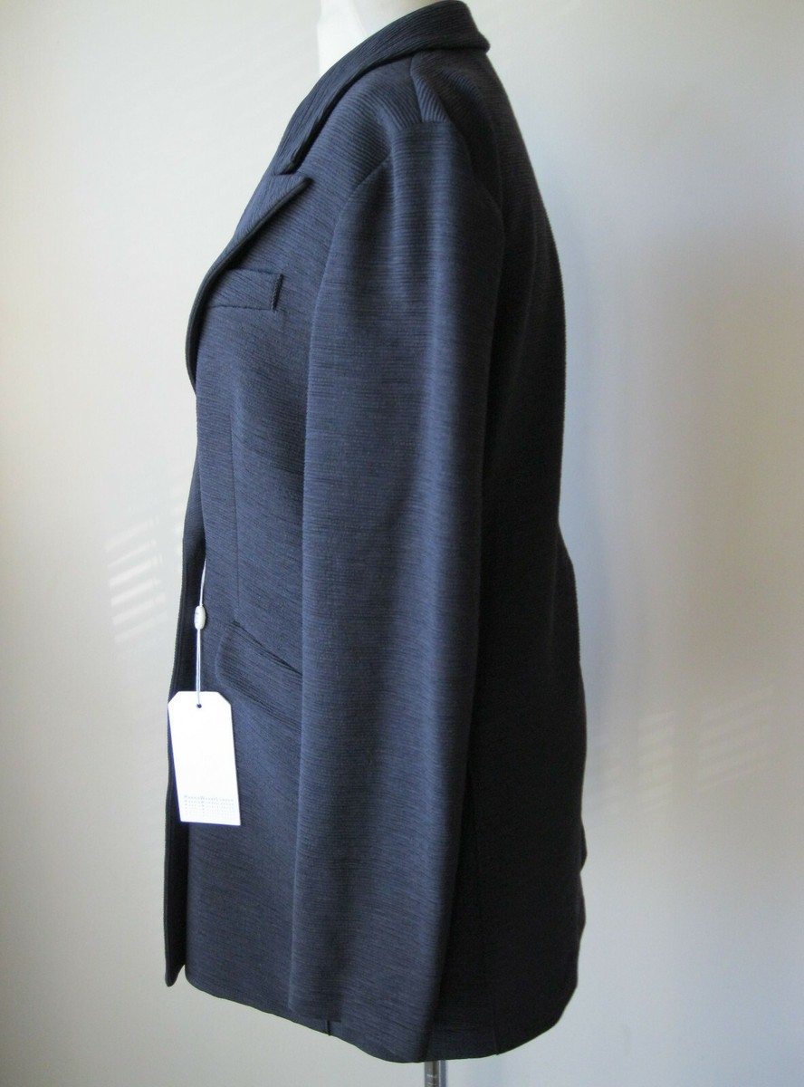 ジャケット Harris Wharf London DOUBLE BREASTED BLAZER (AK3502 MRARA08) HARRIS WHARF LONDON Navy Blue Wool Knit Double Breasted