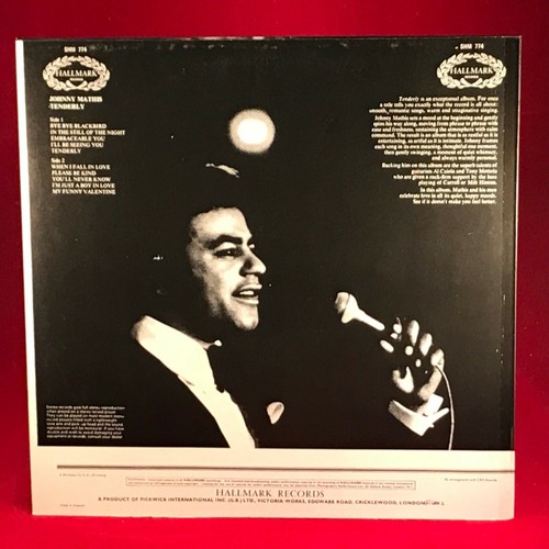JOHNNY MATHIS Tenderly - 1977 UK Vinyl LP EXCELLENT CONDITION - Picture 2 of 3