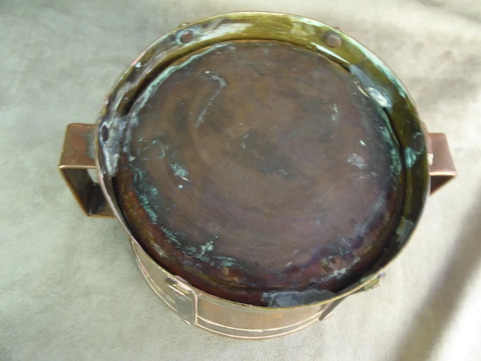 MESURE A GRAINS, ancienne, en cuivre et laiton. - Photo 3/4