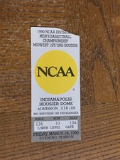 1990 NCAA Championship Midwest Tournament Basketball Ticket Georgia Bulldogs