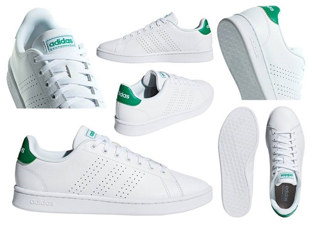Adidas Advantage Scarpe da ginnastica Uomo Bianco (ftwr White/ftwr  White/green | Acquisti Online su eBay