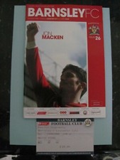 Barnsley V Leicester City 19.04.08 Programme & Ticket in very good condition
