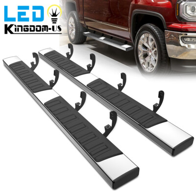 6'' Running Boards for 07-18 Silverado Sierra 1500 Crew Cab Nerf Bars Side Steps