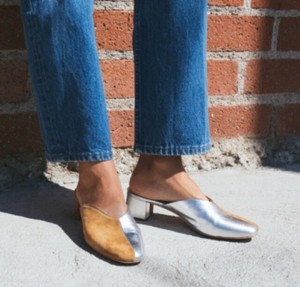 loeffler randall silver mules