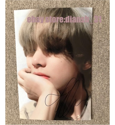 2023 V Kim Tae Hyung handsigniertes Foto 4*6 Kpop Star Foto - Bild 5 von 10