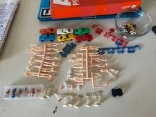 Lot of Plastic Accessory Parts For HO Train Set People Signs Barrels ETC