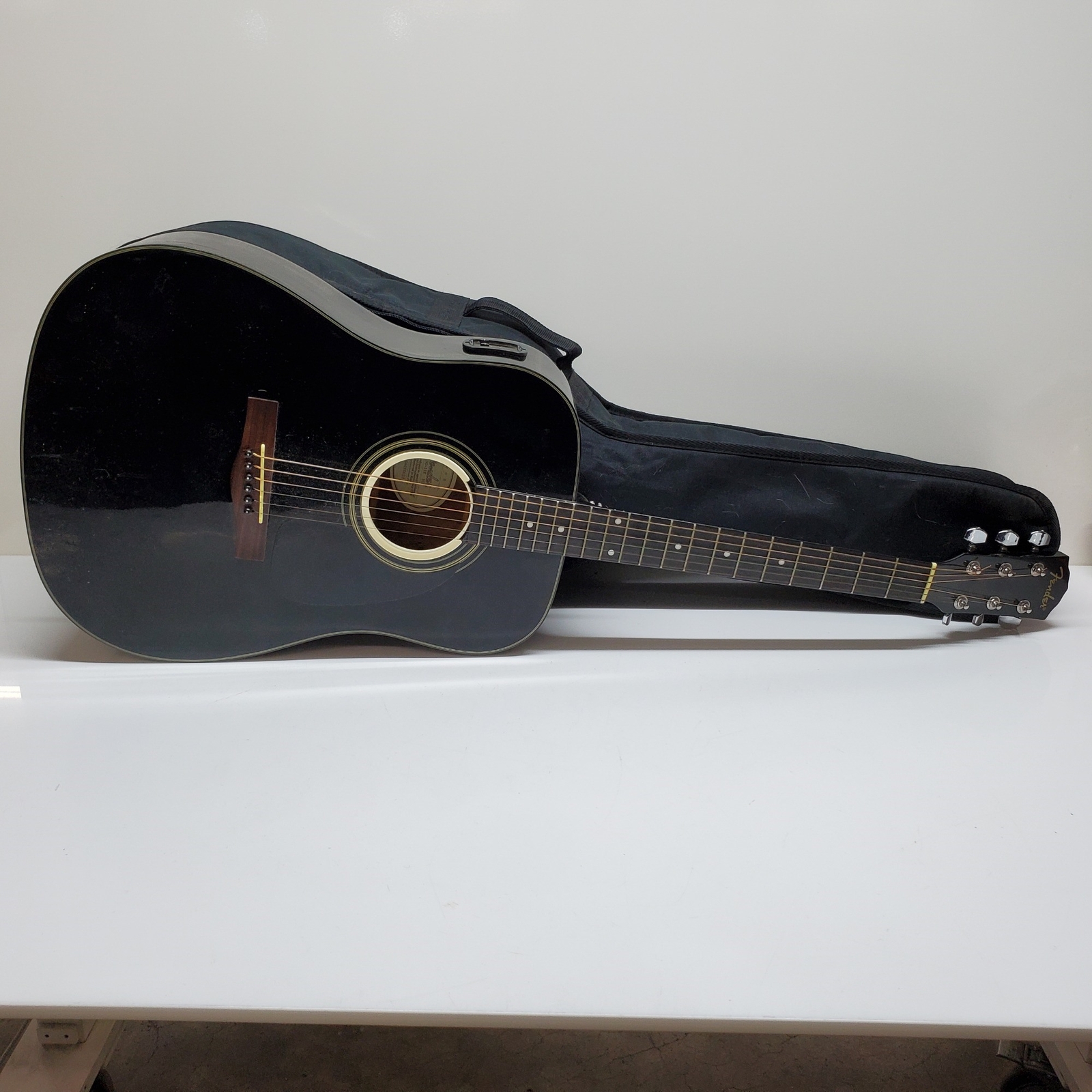 Fender DG11E Black Acoustic Electric Guitar With Gig Bag eBay