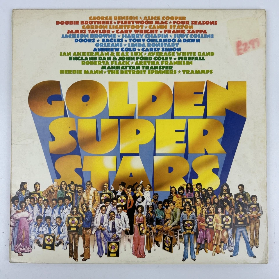 Golden Super Stars Triple Vinyl Various Artist Compilation Record 1977 K68019 VG - Image 2 of 4