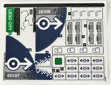 NEW LEGO - Sticker - Town - Train - Passenger Train - Set 60197