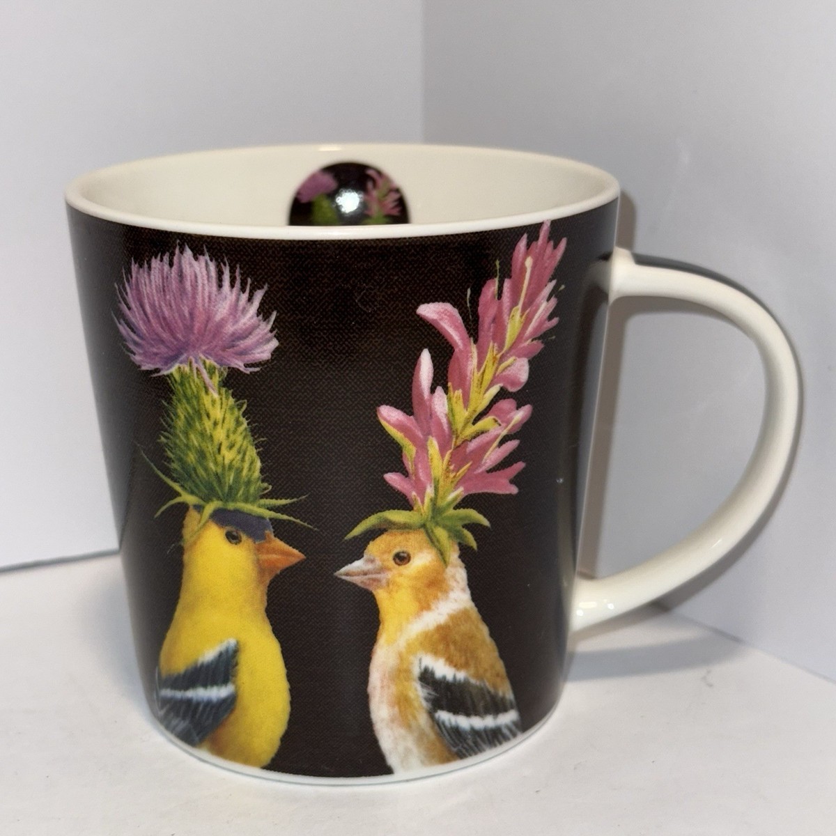 Vicki Sawyer PPD Fine Bone China Coffee Mug - Goldfinch Couple | eBay
