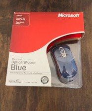Microsoft Optical Mouse Blue Part No. X09-50462 USB/PS2 Compatible