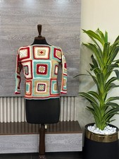 Pullover Crochet Cardigan Mock Neck Sweater Ribbed Cuffs Mesh Sweater Fashion